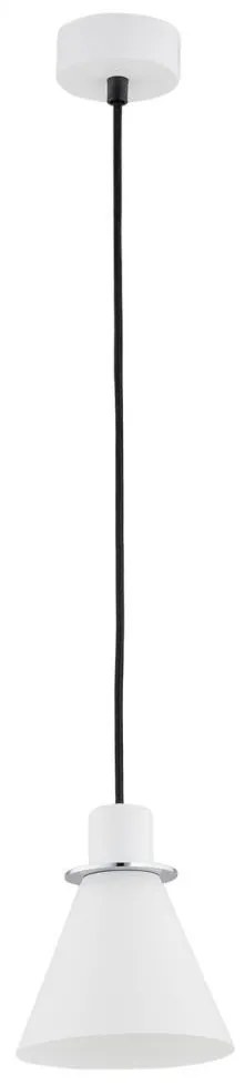 Argon 4681 - Csillár zsinóron BEVERLY 1xE27/15W/230V fehér/fényes króm