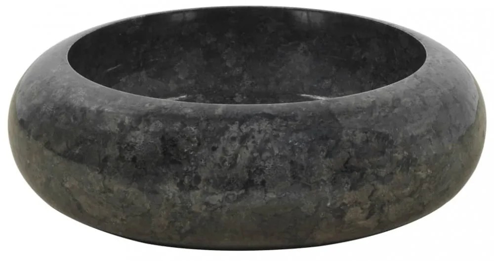 Fekete márvány mosdókagyló 40 x 12 cm