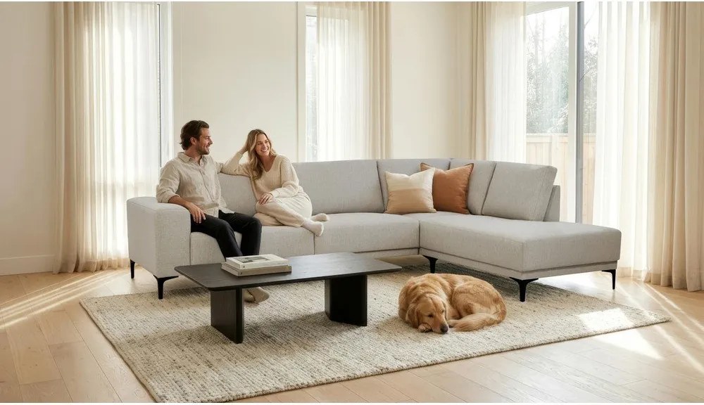 Szürke sarokkanapé (jobb oldali) Chile – Scandic