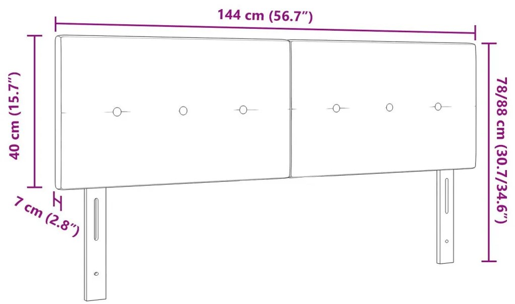 Fejtámla Gombos Kék 140 cm Szövet