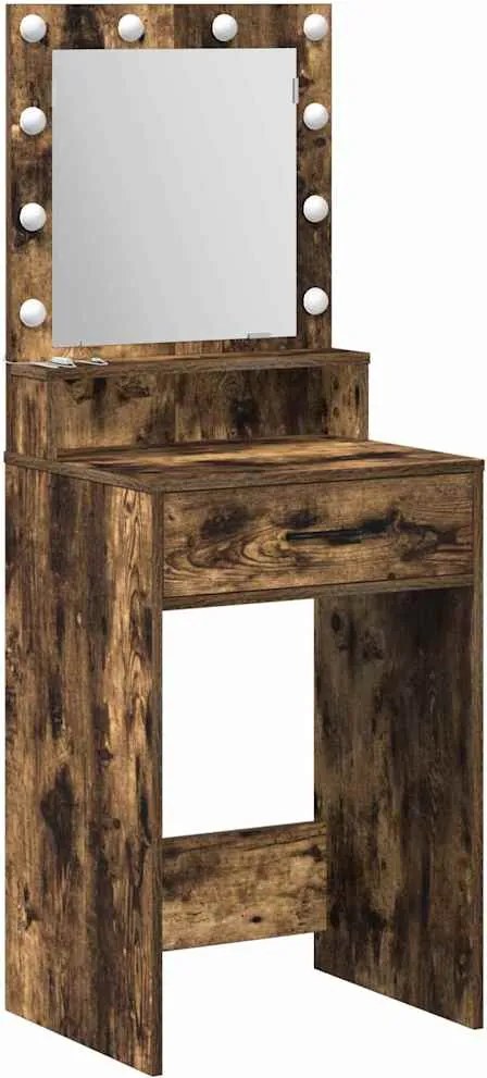 vidaXL Öltözködőasztal fiókkal Füstölt tölgy 50 x 41 x 135 cm Faanyag
