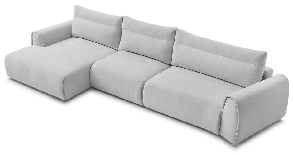 Világosszürke sarokkanapé Aden – Bobochic Paris