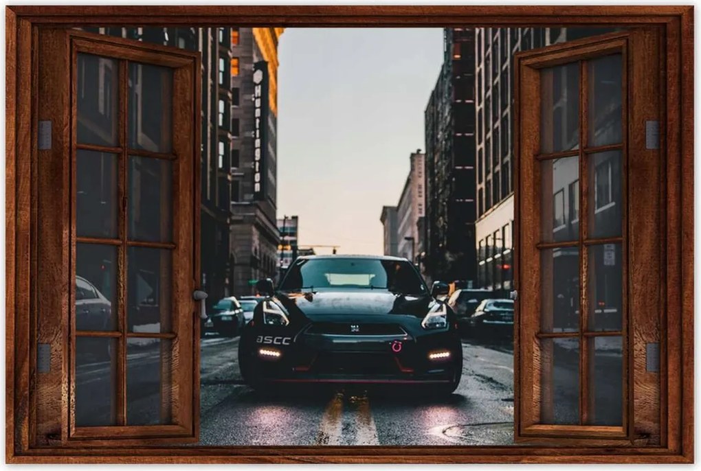 Poszterek 90x60 Fekete Nissan Gtr