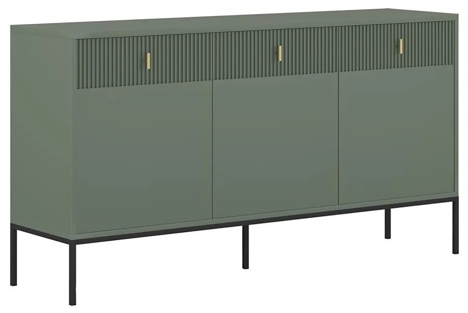 SUE komód zöld/fekete