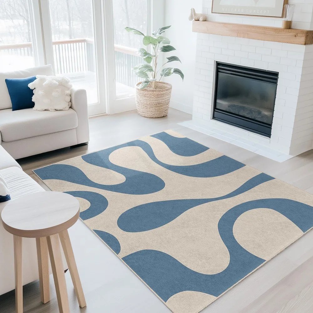 Kék mosható futószőnyeg 80x200 cm Blue Latte – Mila Home