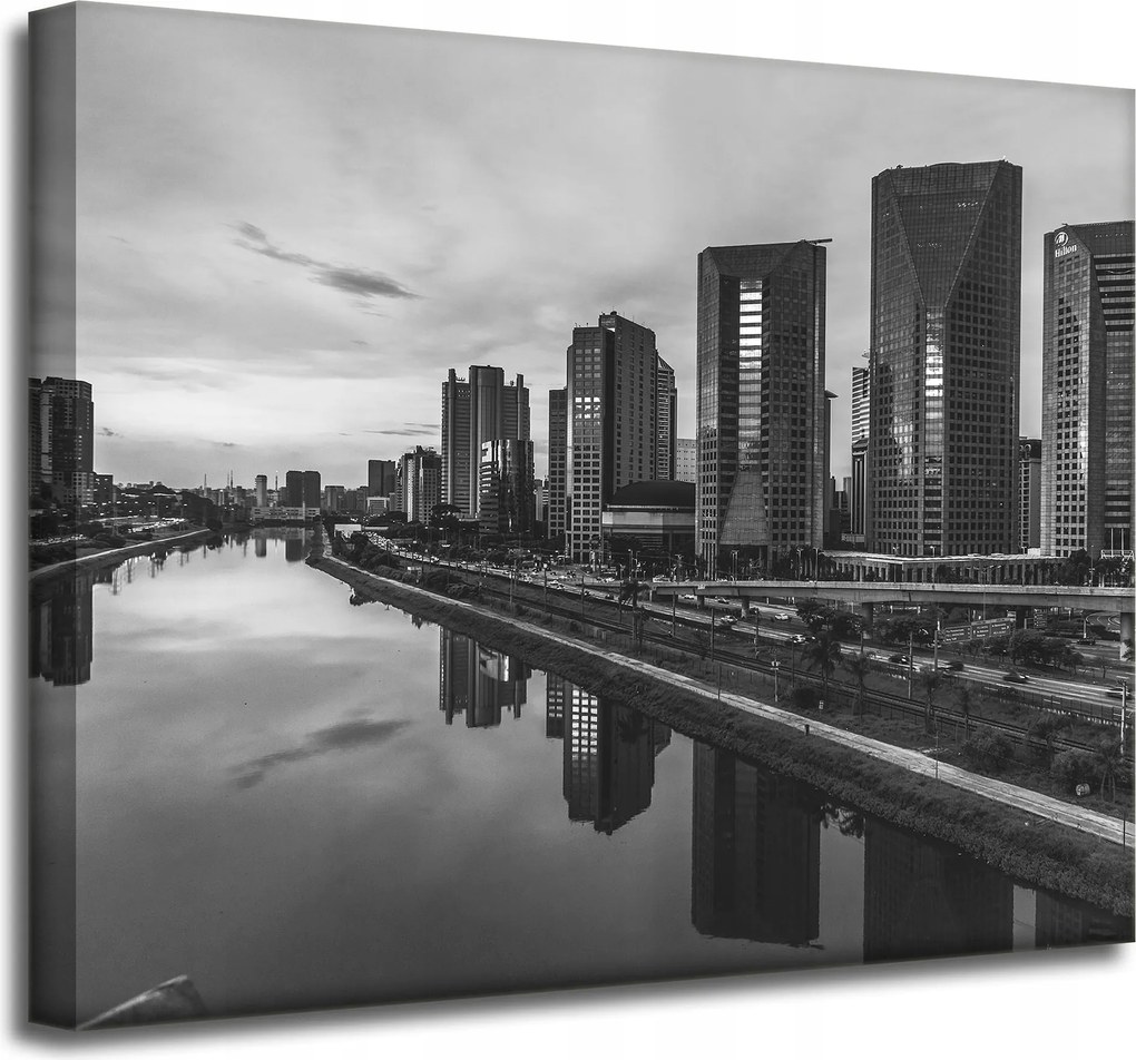 Sao Paulo vászonkép fekete-fehér 50X40 cm