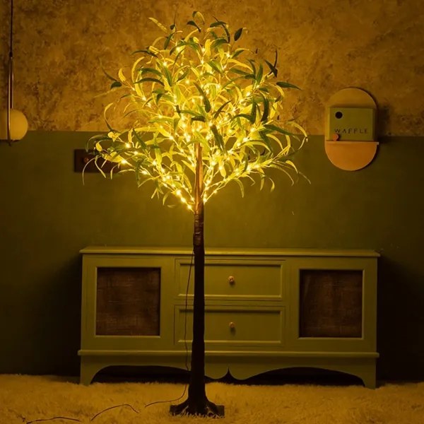 Aigostar - LED napelemes dekoráció 150 LED, 3,2 m, IP65, meleg fehér, olive