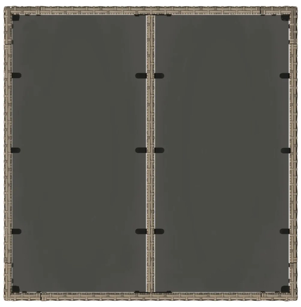 Kert étkező szett 3 pcs Szürke és Barna 90 x 90 x 75 cm