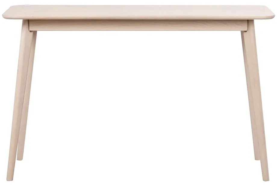 Natúr színű konzolasztal tölgyfa dekorral 120x40 cm Yumi - Rowico
