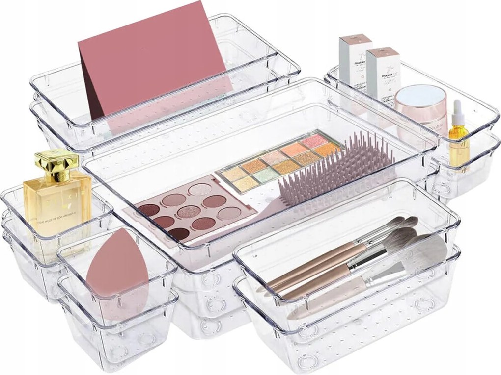 36x Rendező Moduláris Utántöltők Fiók Evőeszközök Fűszer Készlet