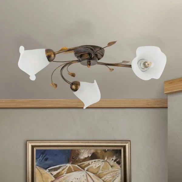 Orion DL 7-788/3 - Felületre szerelhető csillár  SISI 3xE14/40W/230V átm. 60 cm bronz/patinás