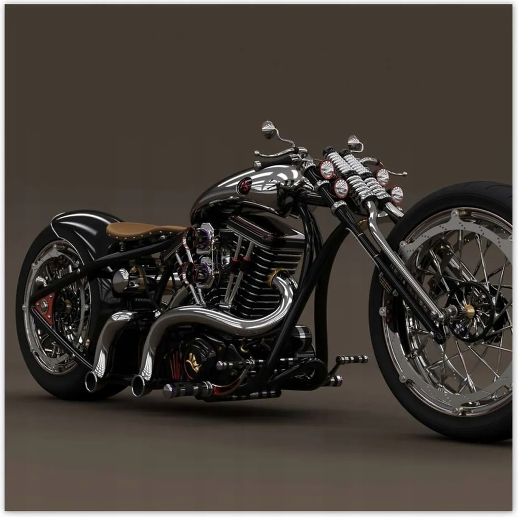 Poszterek 70x70 Chopper Motorkerékpár Motor