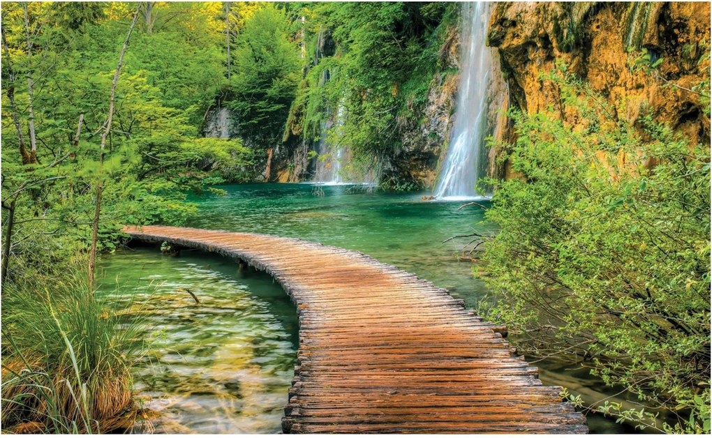 Fotótapéta Erdő Vízesés Fotótapéta Ragasztó 368 x 254 1967V8