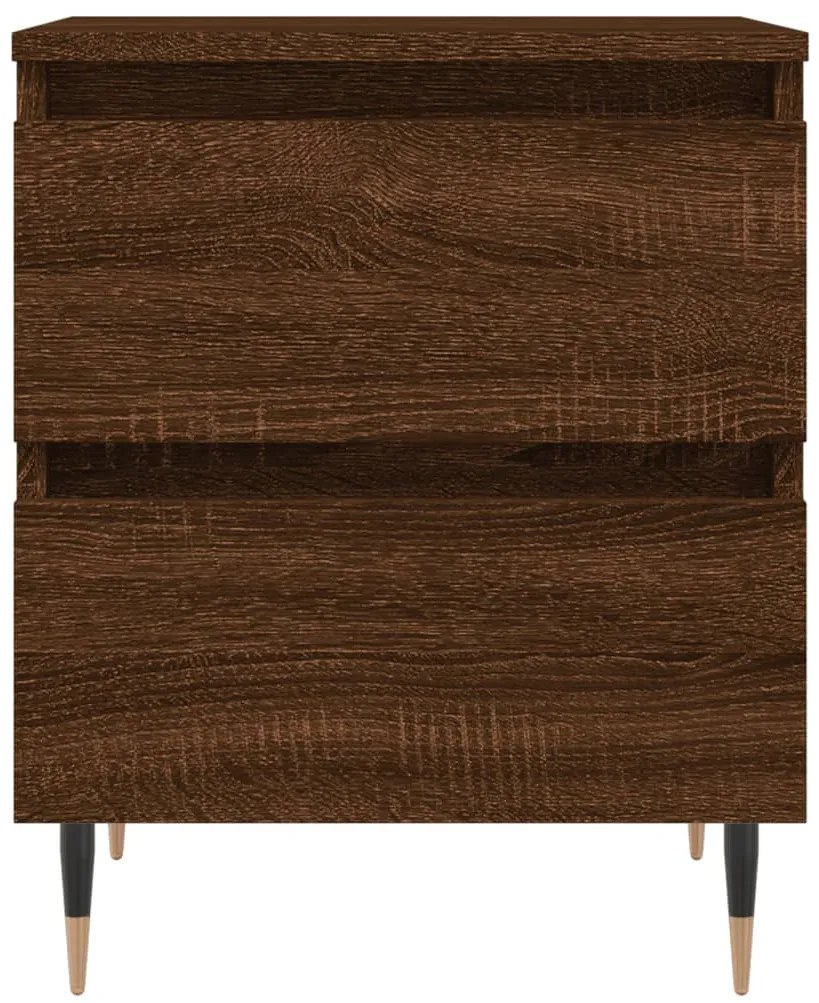 2 db barna tölgyszínű éjjeliszekrény 40 x 35 x 50 cm