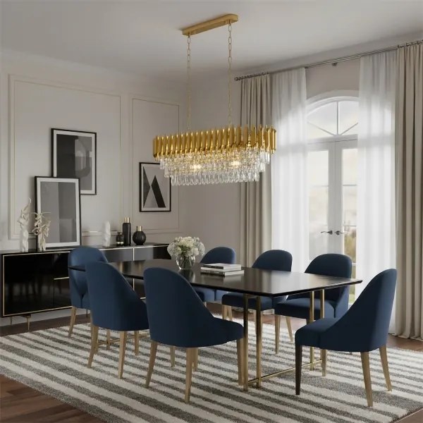 Brilagi - Láncos csillár ECLIPSE 10xE14/10W/230V 78x28 cm arany