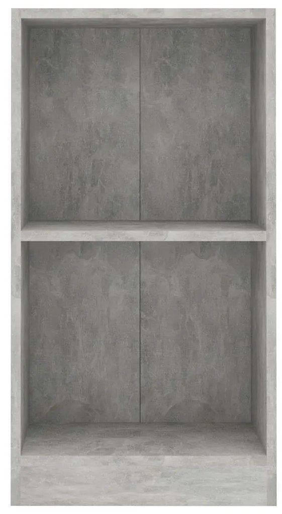 betonszürke szerelt fa könyvespolc 40x24x75 cm
