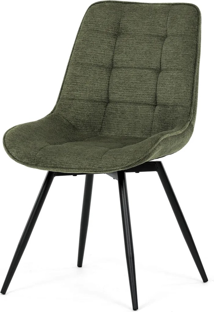 Jídelní židle, zelená, látka, HC-T1130 GRN2