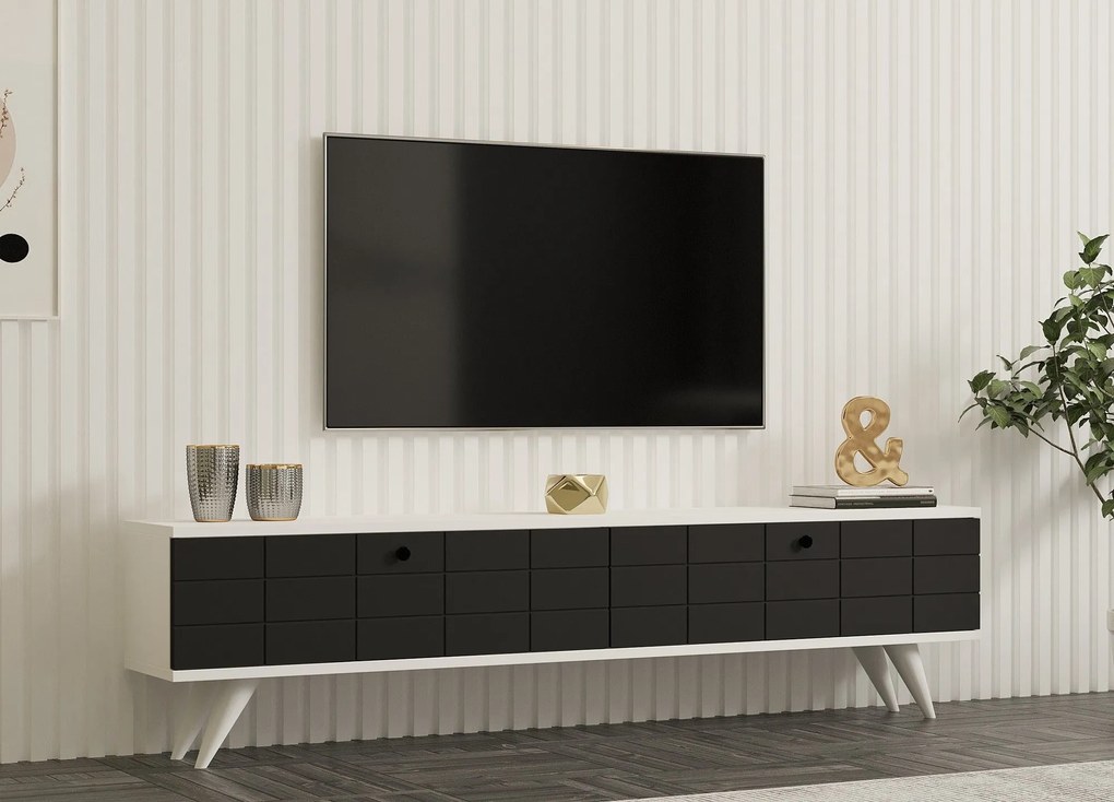 TV szekrény Alberi - Anthracite, White
