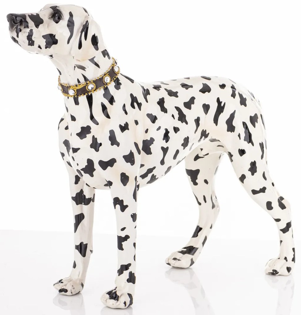 Figura Dalmata Műanyag Fekete, Fehér 29x35x11cm