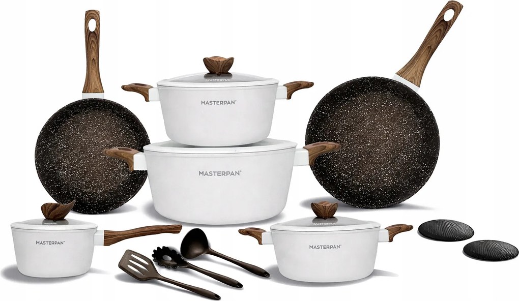 Edény- és serpenyőkészlet tapadásmentes indukciós bevonattal 15 db-os