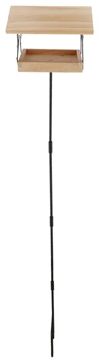 Leszúrható madáretető, lézervágott madár mintával, 131 cm