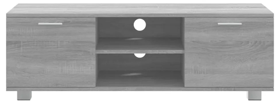 szürke sonoma színű szerelt fa TV-szekrény 120 x 40,5 x 35 cm