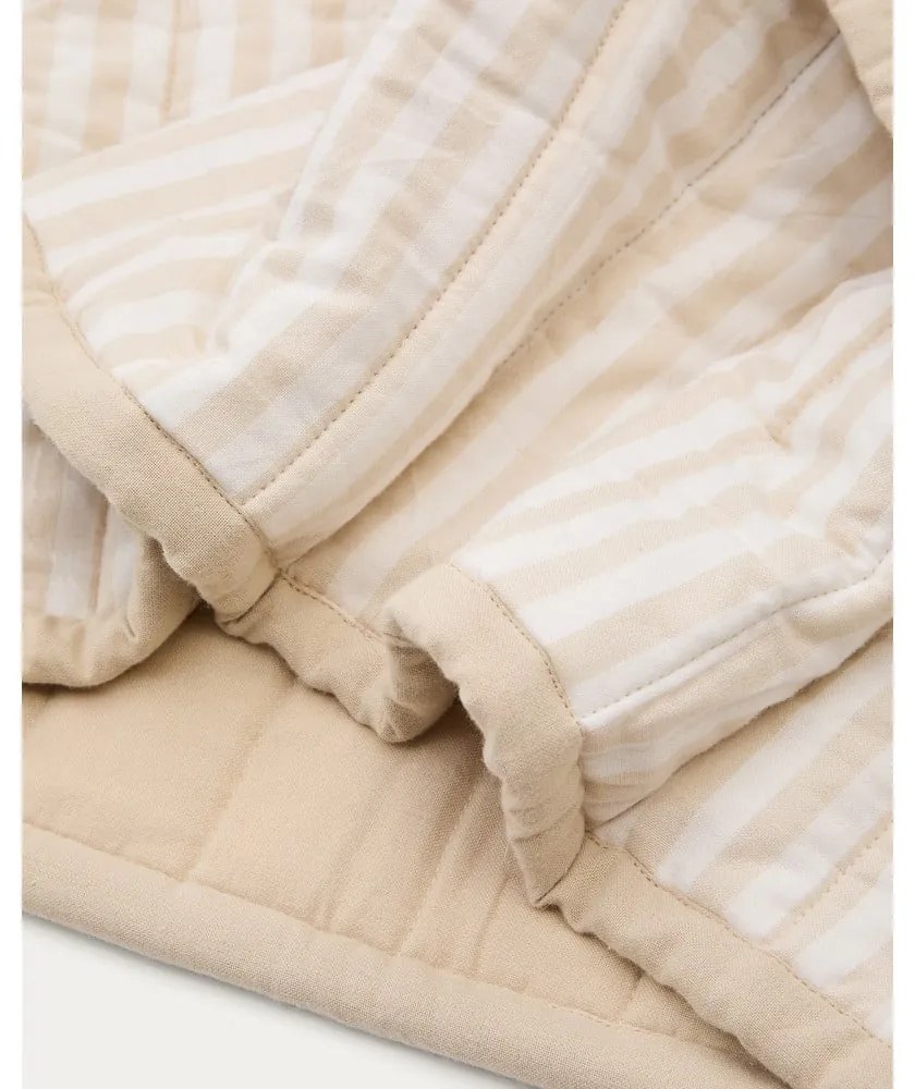 Bézs bio pamut steppelt ágytakaró 180x240 cm Sini – Kave Home