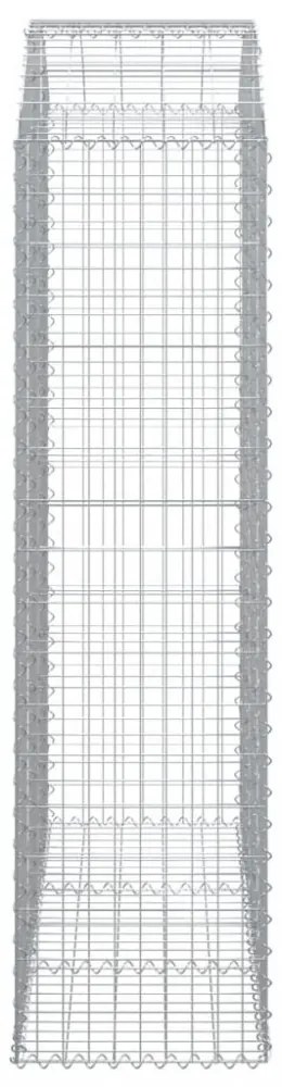 íves horganyzott vas gabion kosár 150x50x180/200 cm