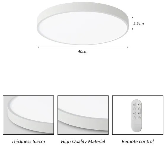 Immax NEO 07251L -LED Dimmelhető lámpa SEMPLICI 36W/230V Wi-Fi Tuya fehér + távirányító