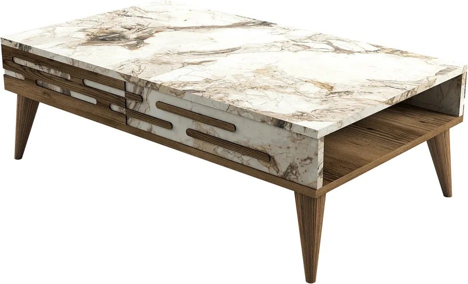Valensiya - Walnut, White, Marble