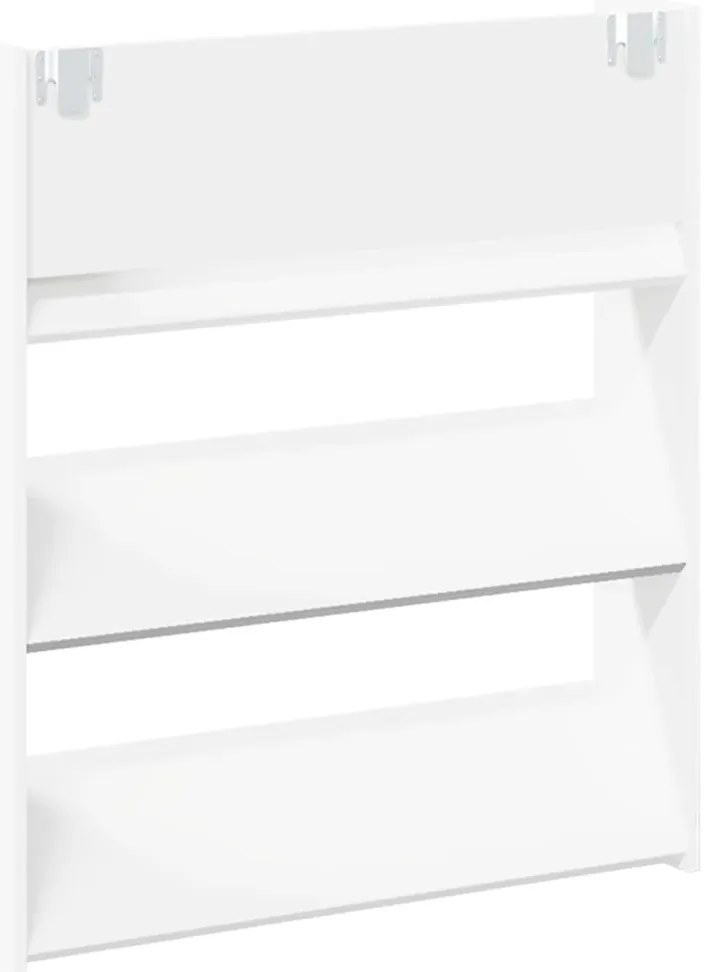 fehér szerelt fa fali cipősszekrény 80 x 18 x 90 cm