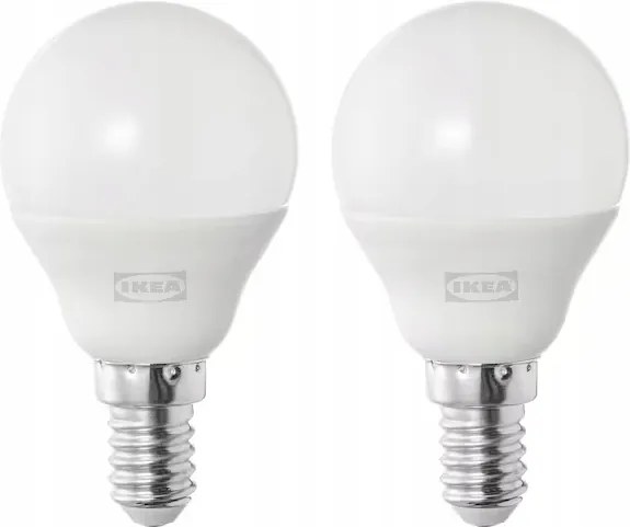 Ikea Solhetta Led izzó 470 lum gömb E14 2db meleg