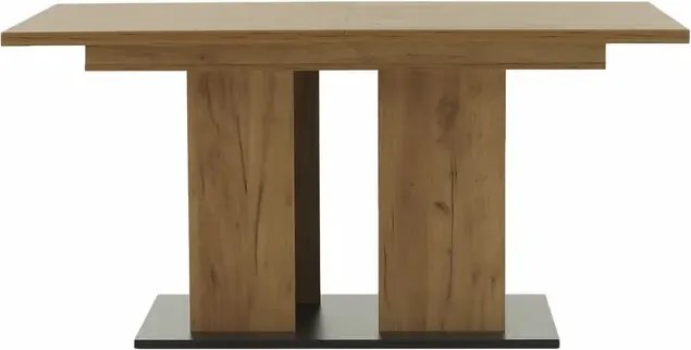 Étkezőasztal, tölgy craft arany/grafit szürke, 155-204x86 cm, FIDEL