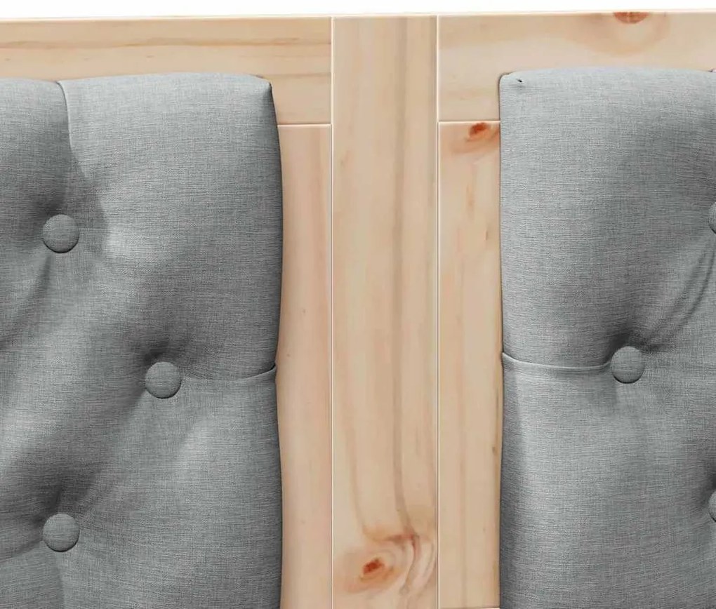 Fejtámla Egyéb Barna és világosszürke 140 cm Tömör fenyőfa