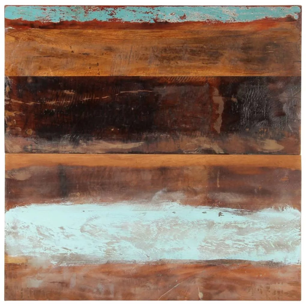 négyszögű tömör újrahasznosított fa asztallap 80x80 cm 25-27 mm