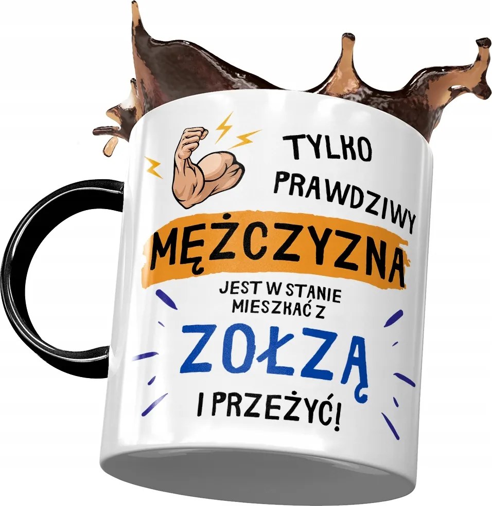 Bögre Fekete Vicces Élni A Zolival Nyomtatott Fotóval