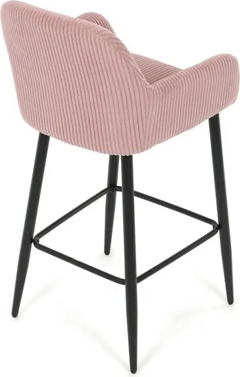 Barová židle, růžová, látka,AUB-V4009 PINK6