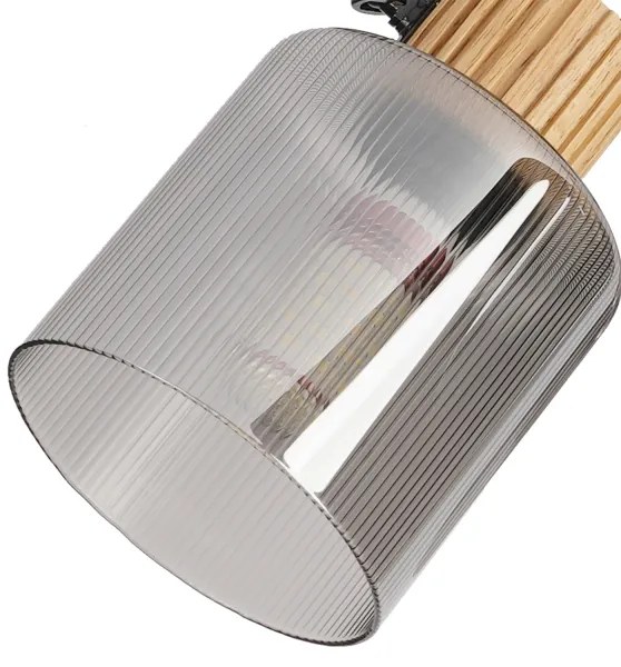 Brilagi - HYGGE spotlámpa 4xE14/15W/230V kaucsukfa/füstszínű