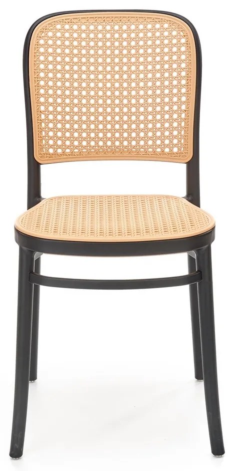 Tobias étkezőszék, rattan / fekete