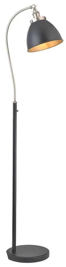 Endon 98753 - Állólámpa FRANKLIN 1xE27/10W/230V matt króm/antracit