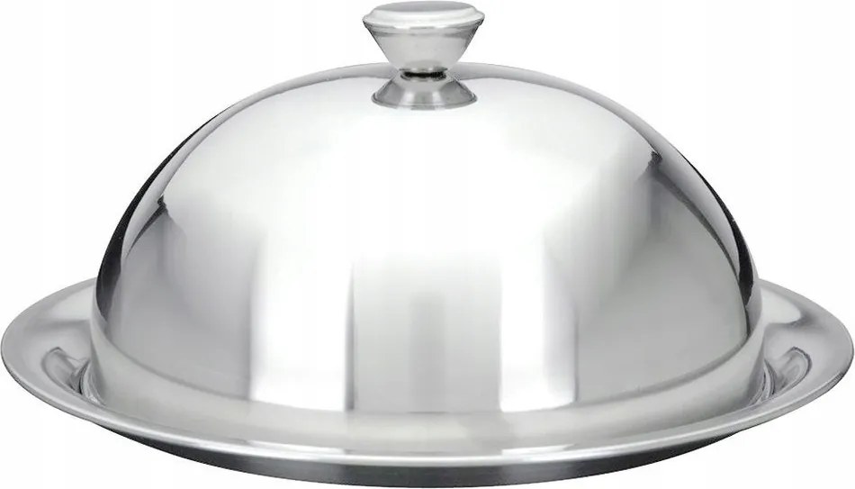 Tálca Fedéllel Acél Tányér Étel Tálaló 24cm