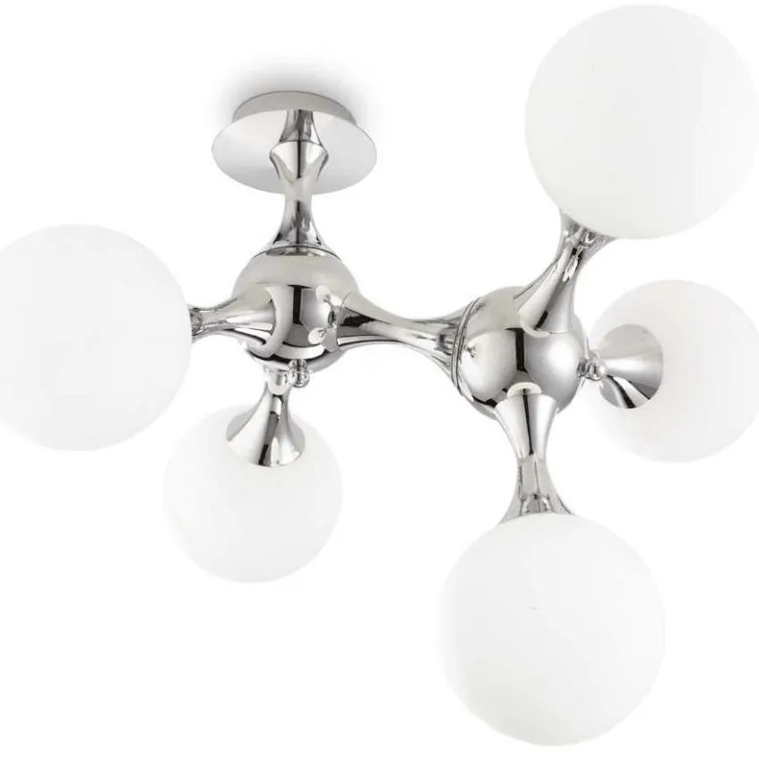 Ideal Lux - Mennyezeti lámpa NODI 5xE14/28W/230V fényezett króm/fehér