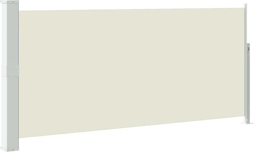 vidaXL krémszínű behúzható oldalsó napellenző 140 x 300 cm