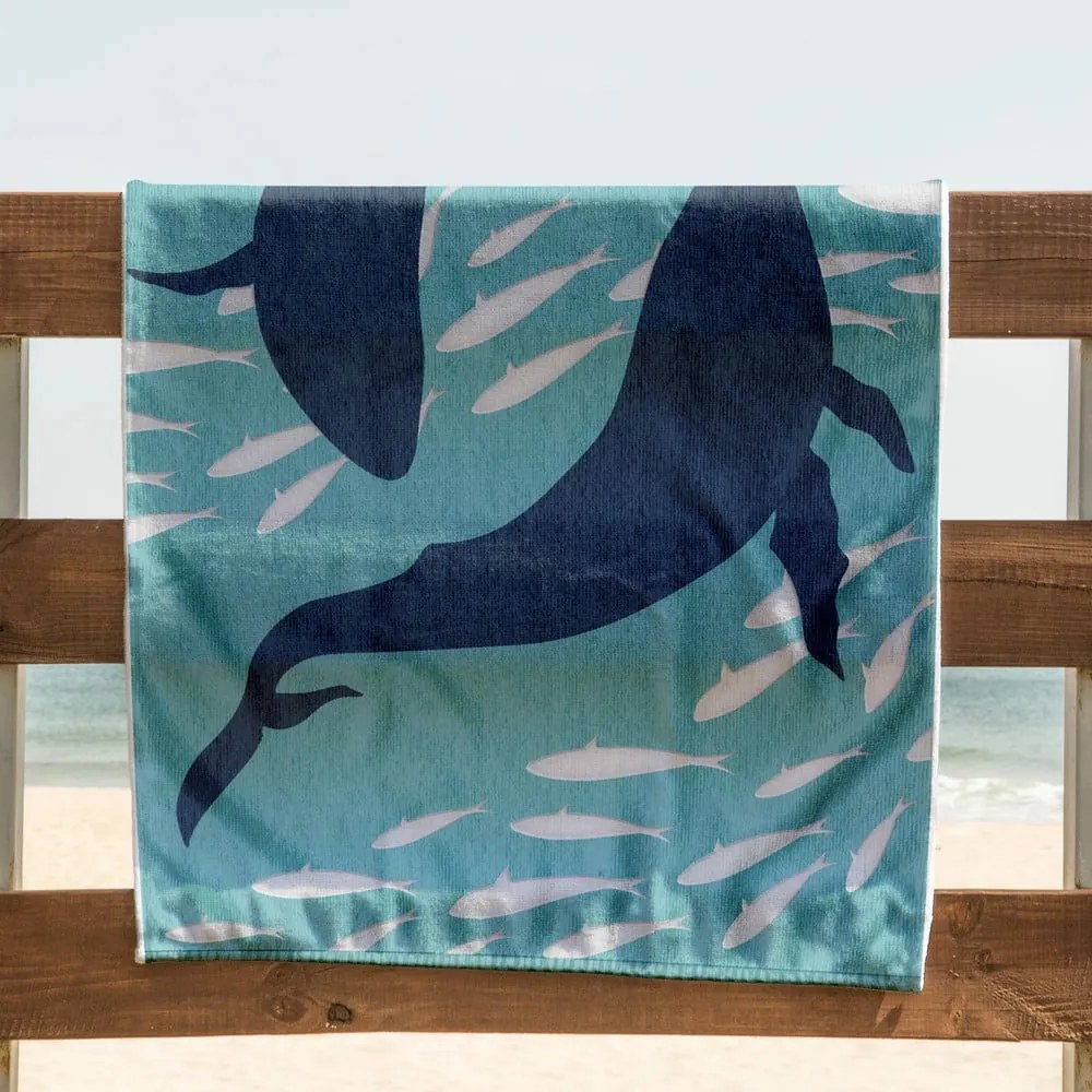 Kék strandtörölköző 90x180 cm Dolphin – DecoKing