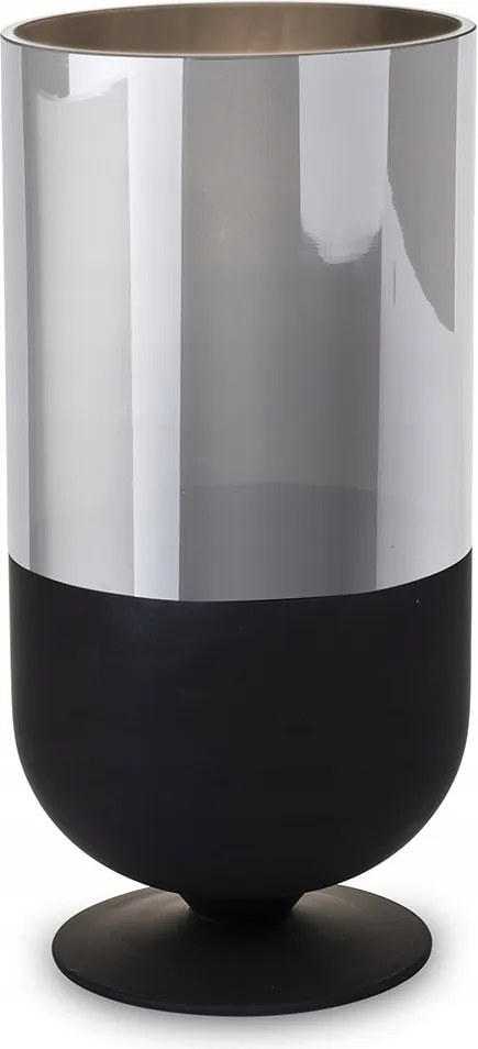 Váza Ezüst Fekete 40 Üveg Kehely Matt Fényes