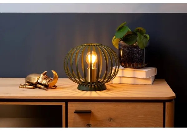 Lucide 78574/25/33 - Asztali lámpa MANUELA 1xE27/40W/230V zöld