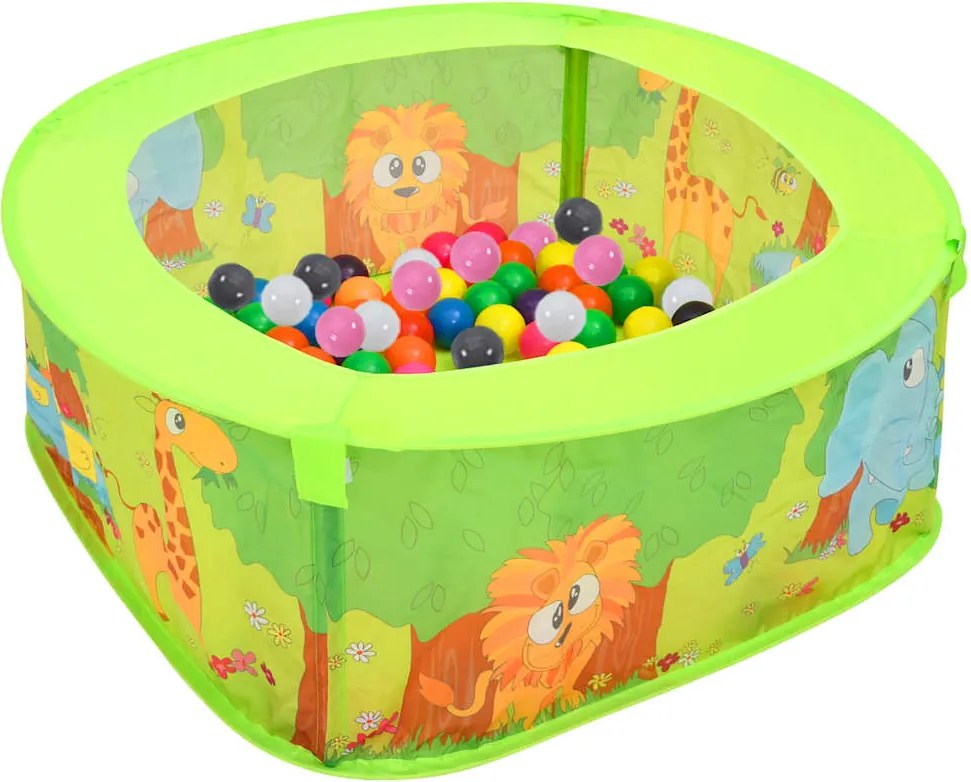 vidaXL labdatenger gyerekeknek 300 labdával 75 x 75 x 32 cm