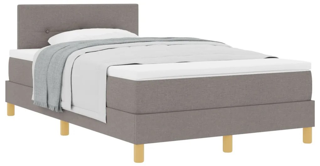 Box Spring Ágy Matraccal Topszínű 120x190 cm Szövet