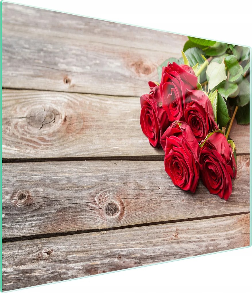 Üveg Vágódeszka 52x30 Rózsa Edzett Üveg