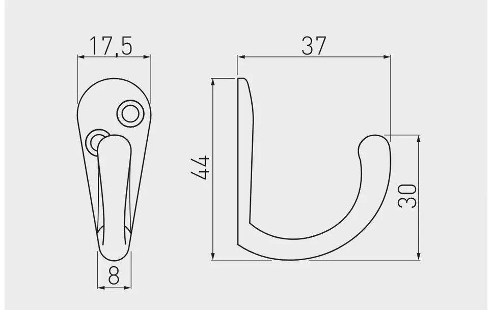Fogas fém, MALAGA C0, króm